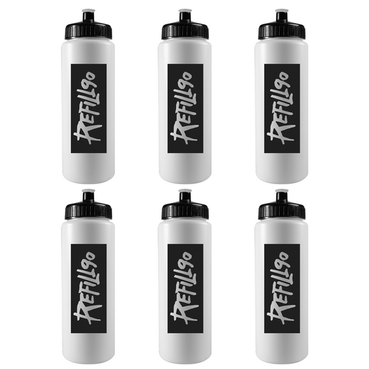 32 oz 6-Pack of Refillable Squeeze Bottles